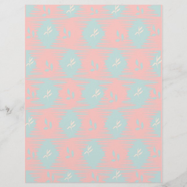 Papel Scrapbook Pink & Blue Pastel (Frente)