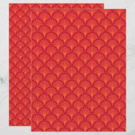 Papel Scrapbook Red Japonês Escalável