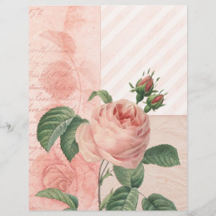 Papel Scrapbook Rosa Rosa Vintage