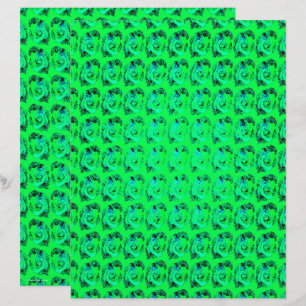 Papel Scrapbook Rosas Abstratas Verdes Página 2 La
