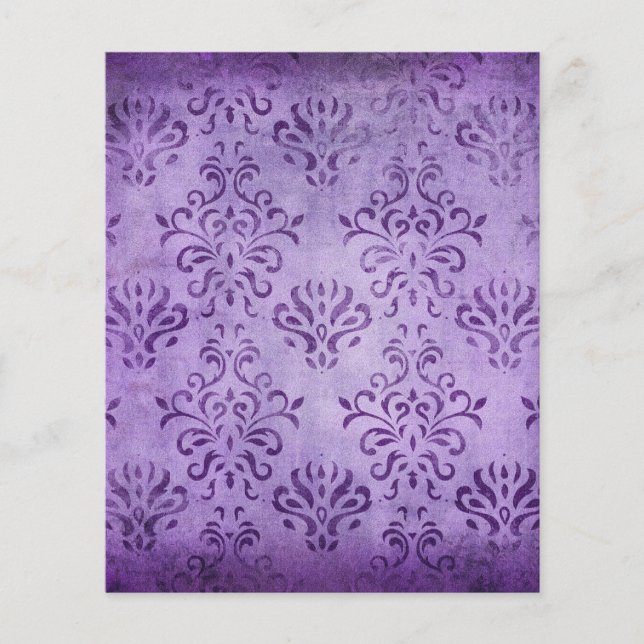 Papel Scrapbook Roxo e Lilac Envelhecido (Frente)
