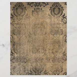 Papel Scrapbook Vintage Damask Grungy