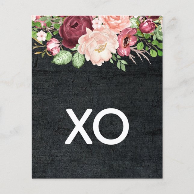 Papel Scrapbook XO Floral Love (Frente)
