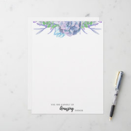 Papel Sem Linhas Suculente Com Cores Aquáticas Pin