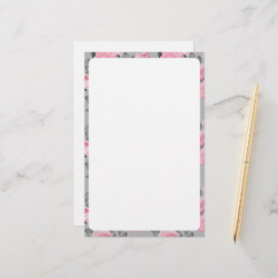 Papel simples com borda floral