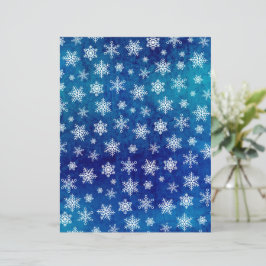 Papel Snowflake em relevo - Azul