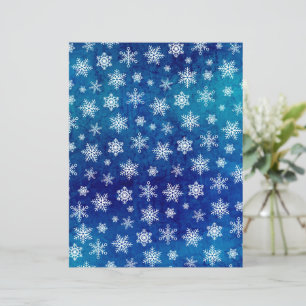 Papel Snowflake em relevo - Azul