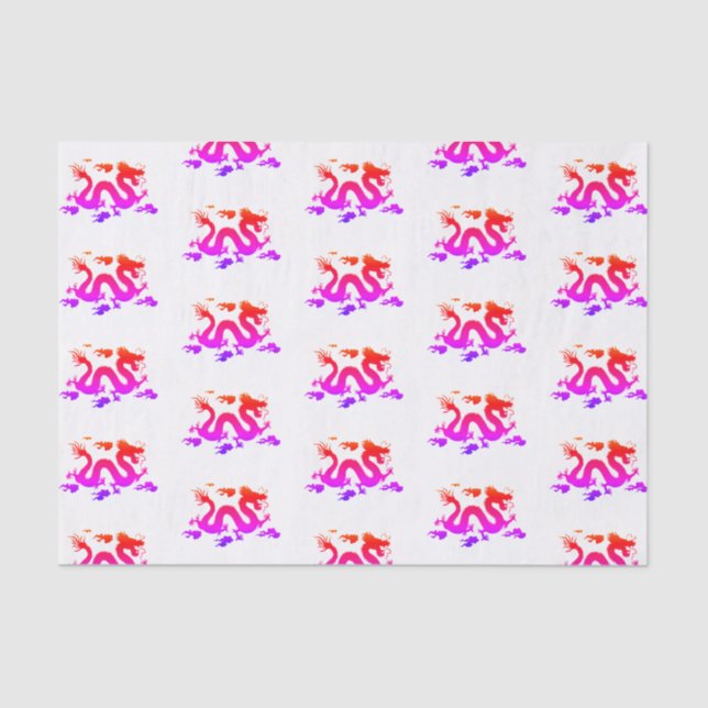 Papel Tecido Arco-Íris JAPONÊS Dragão (Frente )