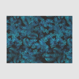 Papel Tecido Azul-Havaiano-Meia-Noite