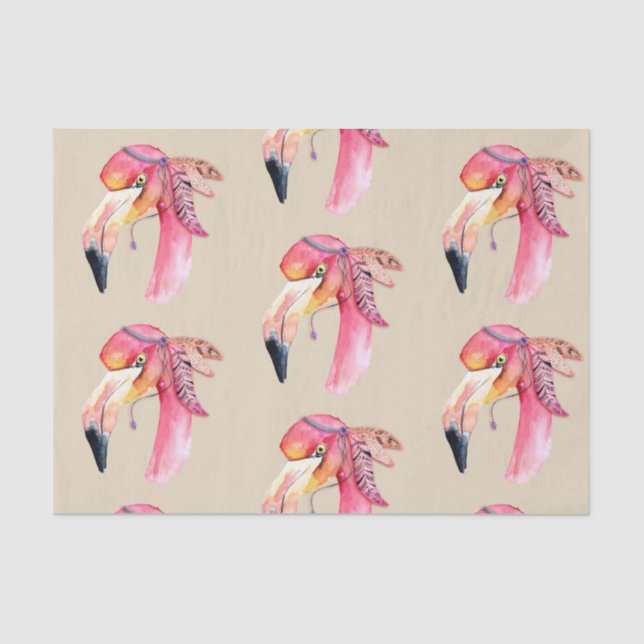 Papel Tecido Boho Fiona Flamingo (Frente )