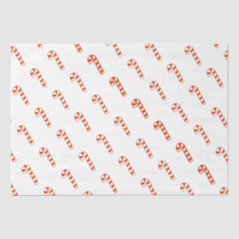 Papel Tecido - Canas de Doces com Striping Vermelh