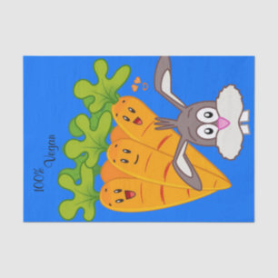 Papel Tecido Carrots Coelho 100% Vegan