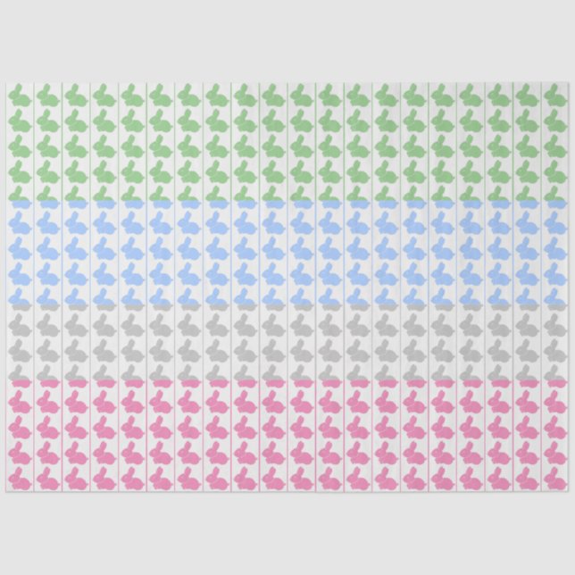 Papel Tecido Coelho da Páscoa Pastel (Frente )