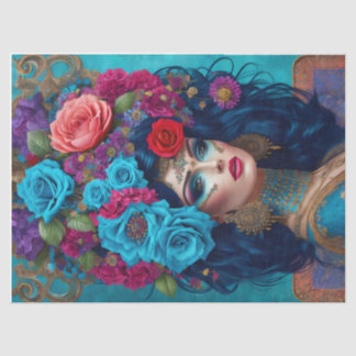 Papel Tecido Cortado das Flores Modernas de Decoup