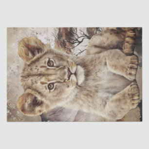 Papel Tecido Cubo Lion Cub