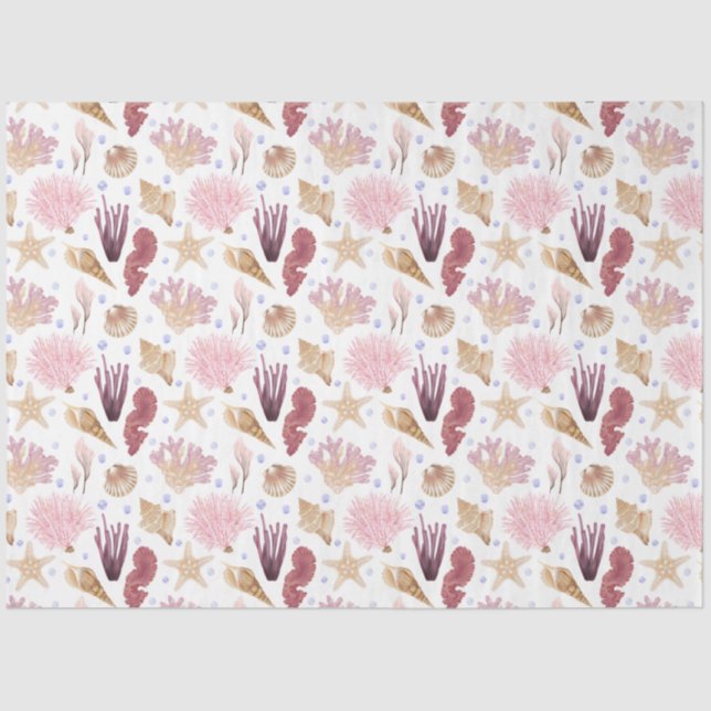 Papel Tecido da Série Vida Marinha Design 15 (Frente )