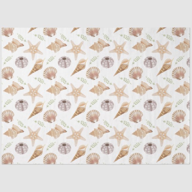 Papel Tecido da Série Vida Marinha Design 3 (Frente )