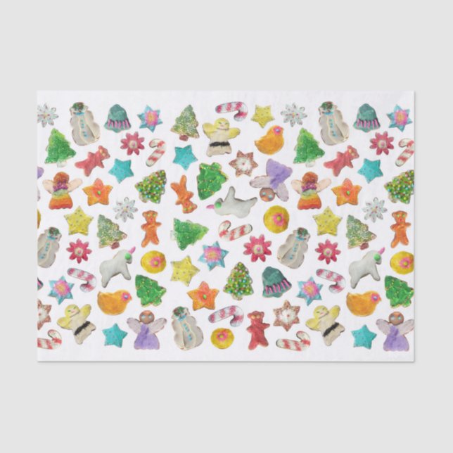 Papel Tecido de Biscoitos de Natal (Frente )