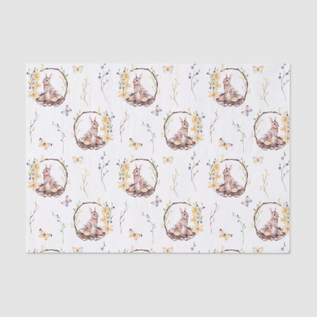 Papel Tecido de Coelho da Páscoa (Frente )