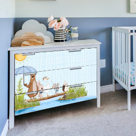 Papel Tecido de Decoupage de Caminhada Animal