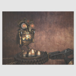 Papel Tecido de Decoupage de Coruja Steampunk