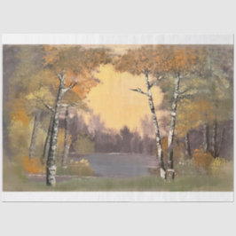 Papel Tecido de Decoupage de Florestas Eetéreas