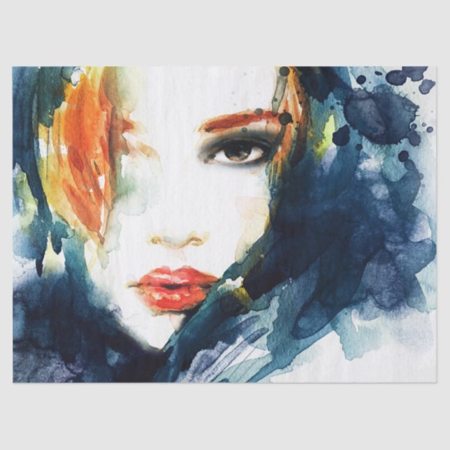 Papel Tecido de Decoupage de Mobiliário de Rosto B (Frente )