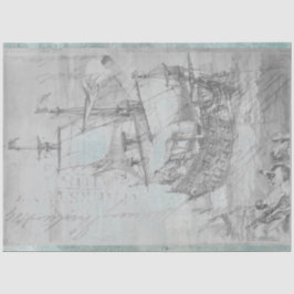 Papel Tecido de Decoupage de Mobiliário Náutico