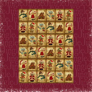 Papel Tecido de Decoupage de Natal Bonito