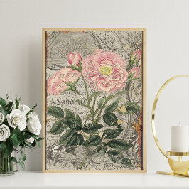 Papel Tecido De Decoupage De Rosa De Pó Cremoso