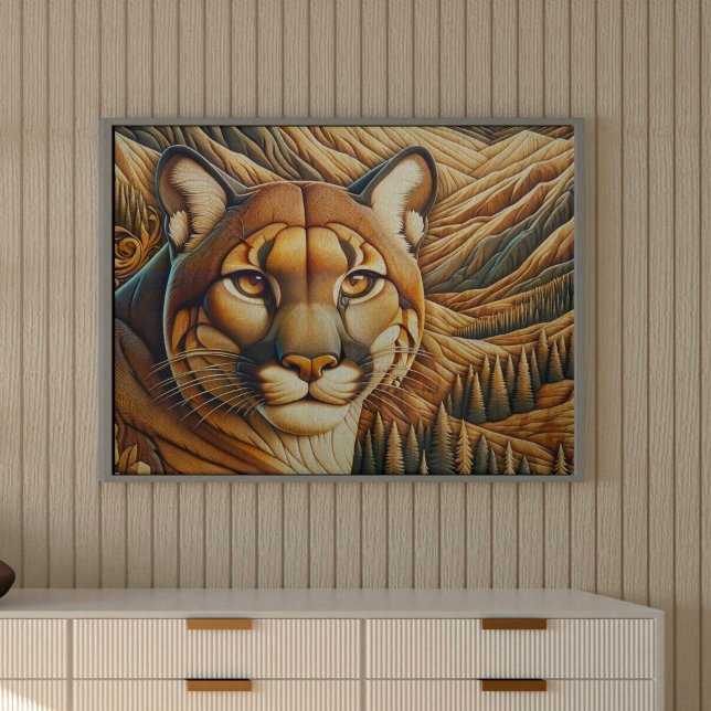 Papel Tecido de Decoupage do Pantera de Madeira (Criador carregado)