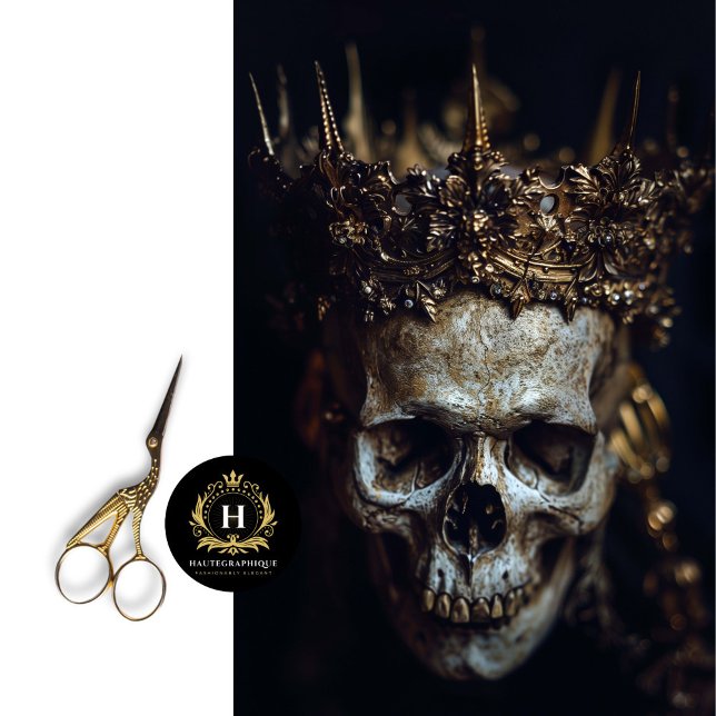 Papel Tecido de Decoupage do Skeleton Gótico (Criador carregado)