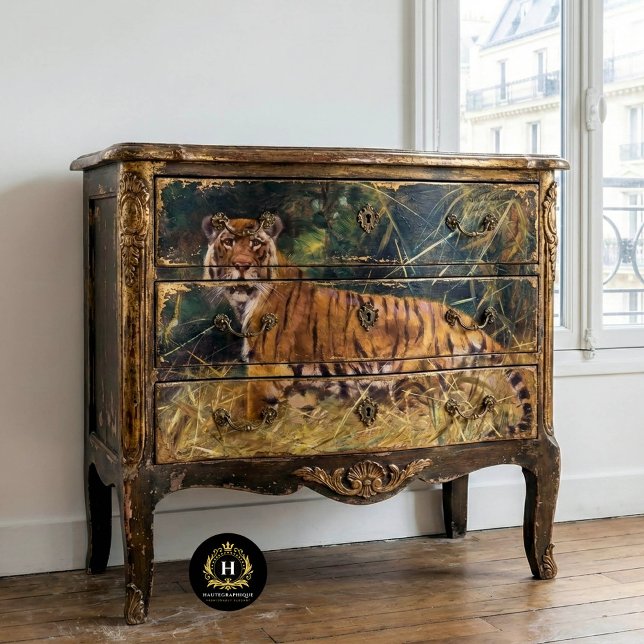 Papel Tecido de Decoupage do Tigre Vintage (Criador carregado)