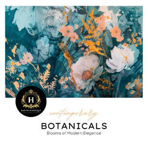 Papel Tecido de Decoupage Floral Moderno