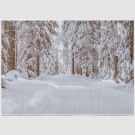 Papel Tecido de Decoupage no inverno da Floresta 1