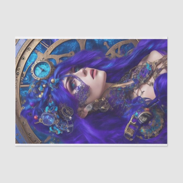 Papel Tecido de Decoupage - Steampunk Moderno (Frente )