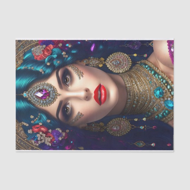 Papel Tecido de Desligamento de Mulher Exótica (Frente )