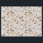 Papel Tecido de Flor Selvagem<br><div class="desc">Este papel de tecido na moda e elegante apresenta lindas flores silvestres de cor d'água pintadas manualmente,  organizadas em um padrão adorável perfeito para primavera,  verão ou casamentos outono. Localize itens correspondentes na Coleção de Chás de panela de flor selvagem do Boho.</div>