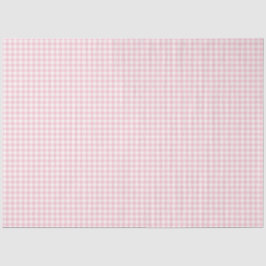 Papel Tecido de Padrão Gingham Rosa e Branco
