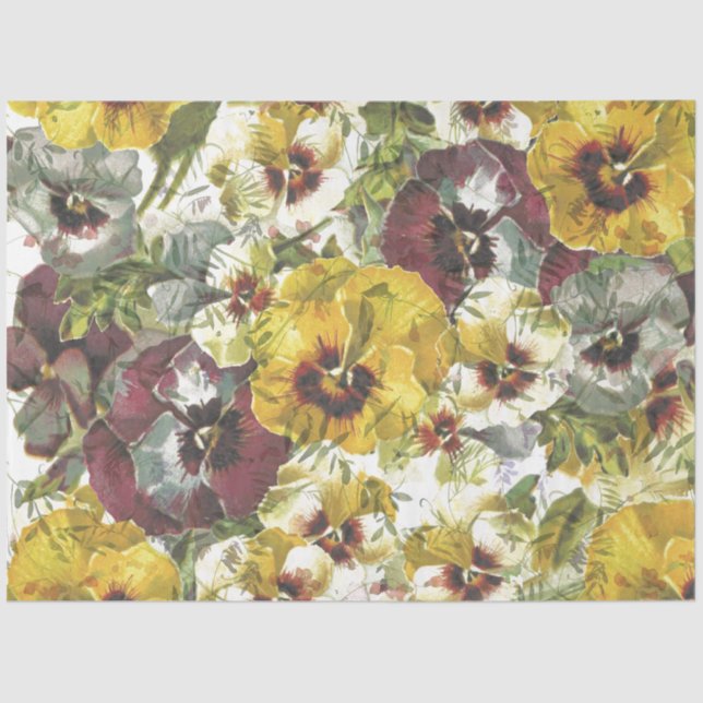 Papel Tecido de Pansy Garden (Frente )