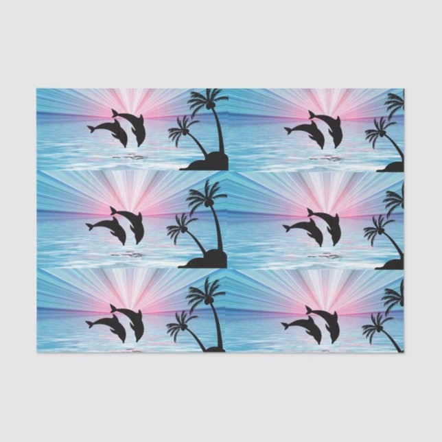 Papel Tecido Dolphin Sunset (Frente )