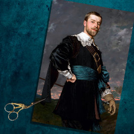 Papel Tecido Elegante Vintage Man