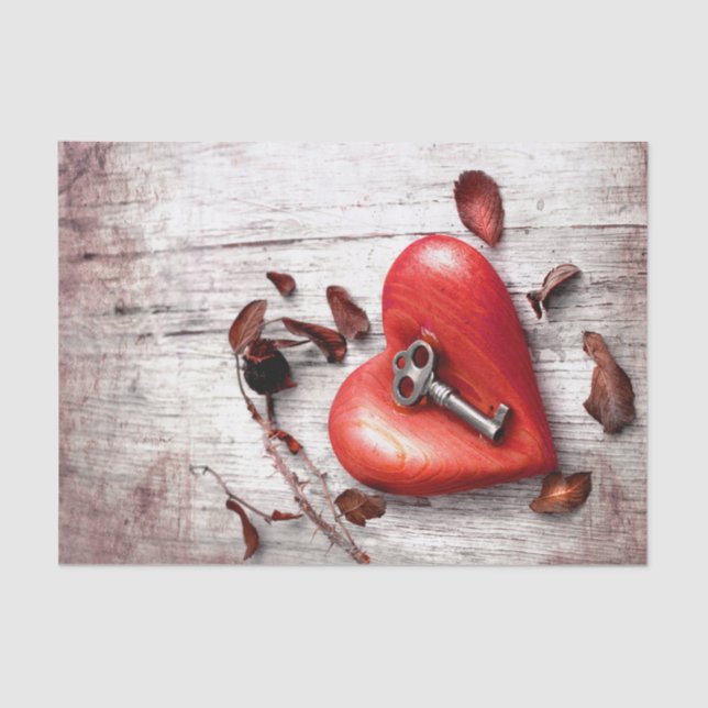 Papel Tecido Enrolando a Chave da Madeira do País  (Frente )