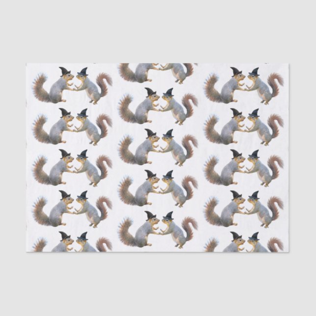 Papel Tecido Esquilos de Bruxas (Frente )