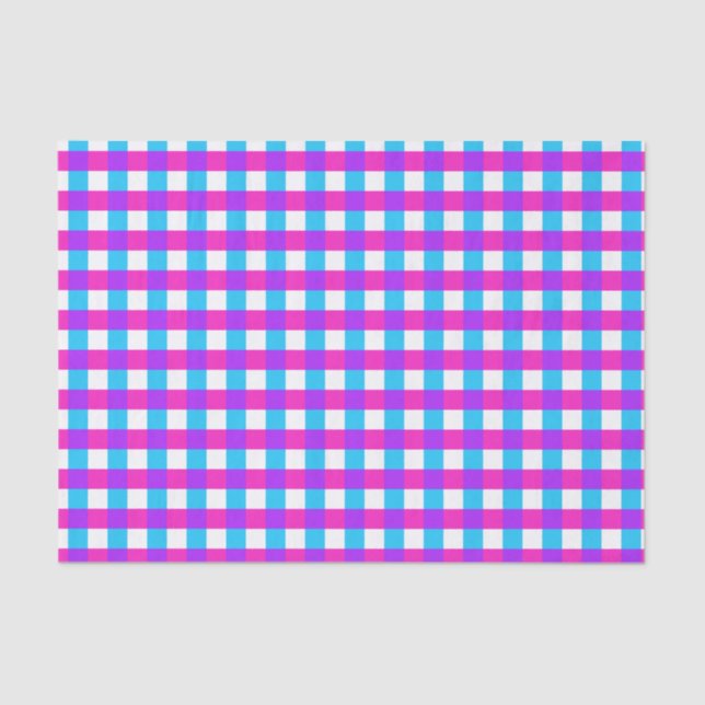 Papel Tecido Gingham Brilhante (Frente )
