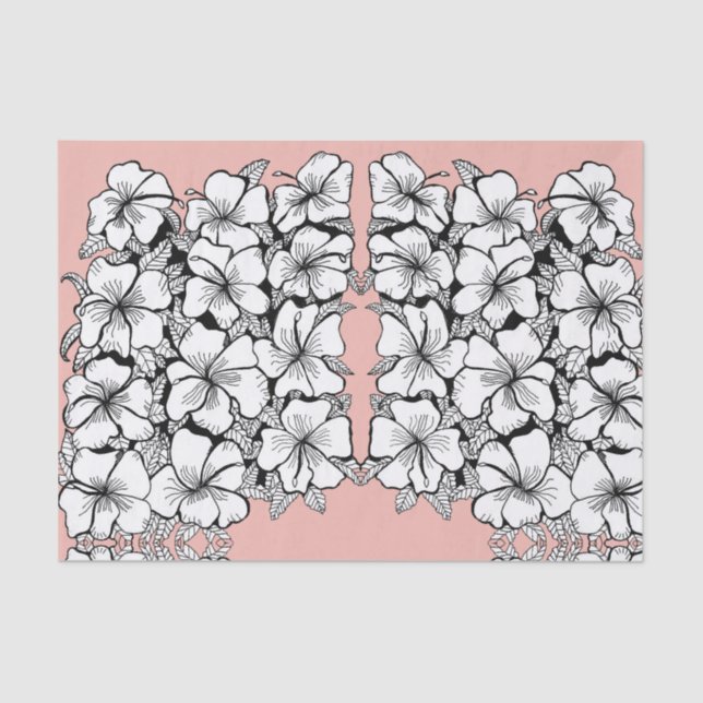 Papel Tecido Hibiscus (Frente )