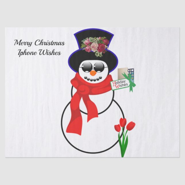 Papel Tecido Natal, Snowman Iphone 11pro (Frente )