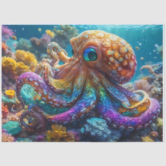 Papel Tecido Octopus (Frente )