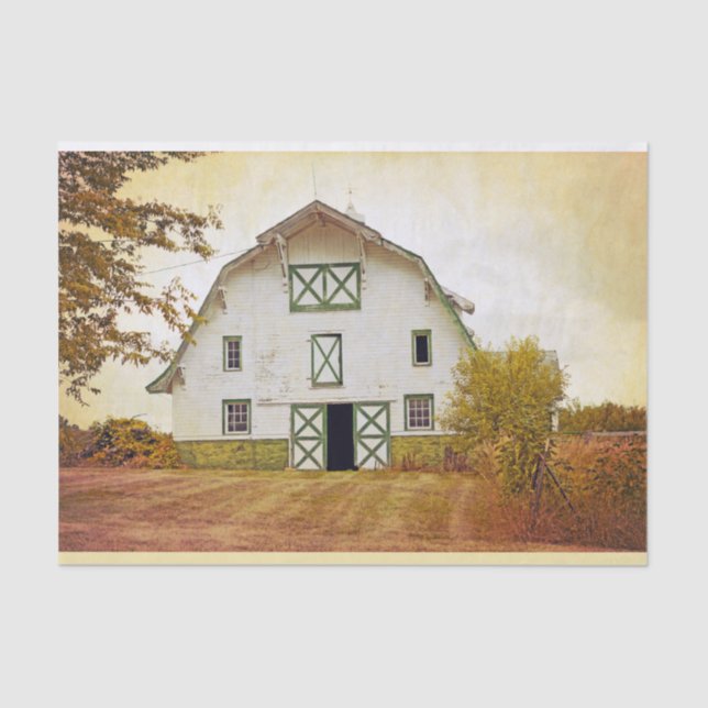 Papel Tecido Quebrando Papel Sunset Barn Country R (Frente )