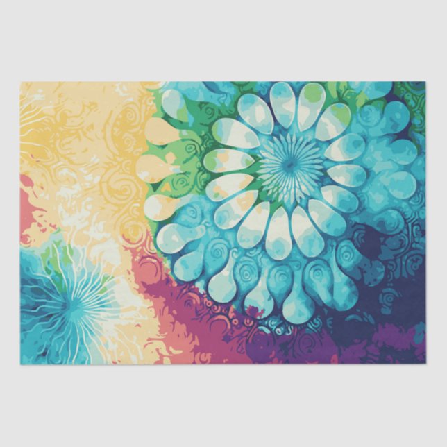 Papel Tecido Rainbow Tie-Dye 2 (Frente )